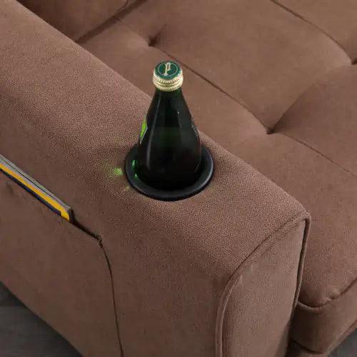 VIDEO Provided 3-in-1 Upholstered Futon Sofa Convertible Floor Sofa Bed,Foldable Tufted Loveseat With Pull Out Sleeper Couch Bed