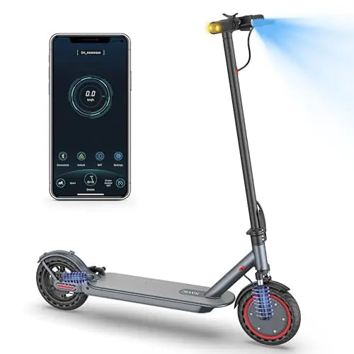 NAVIC Electric Scooter Adults Up to 19 Mph 18-23 Miles Foldable E-Scooter for Adults Escooter Adults with App Control Dual Syspension with Turn Signal Light Dual Braking (Dual-Suspension T5PRO)