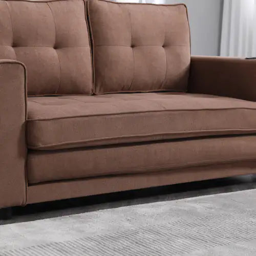 VIDEO Provided 3-in-1 Upholstered Futon Sofa Convertible Floor Sofa Bed,Foldable Tufted Loveseat With Pull Out Sleeper Couch Bed