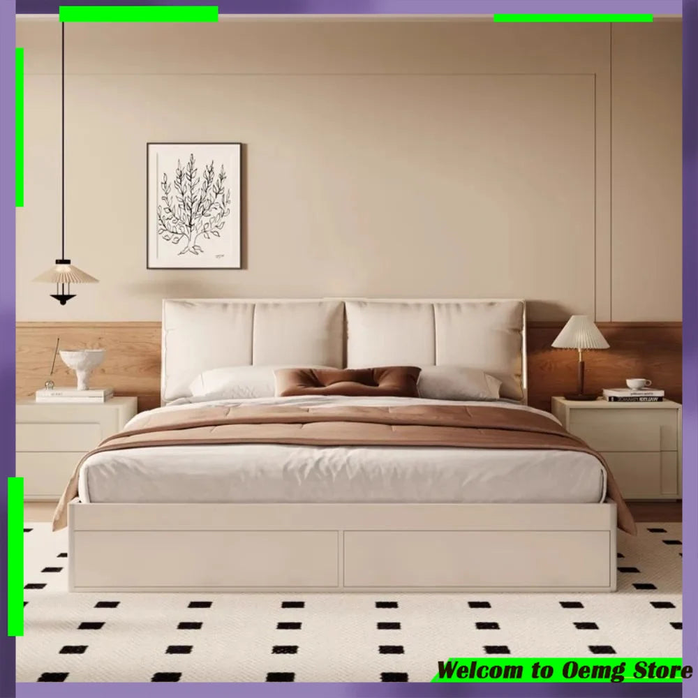 AquaDream Minimalist Bed – Waterproof Modern Headboards & Nightstands for Kids and Matrimonial Bedrooms