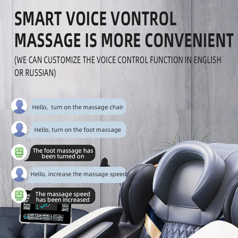 ZenGlide AS-100 – Full-Body Zero Gravity Massage Chair with Bluetooth & Voice Control