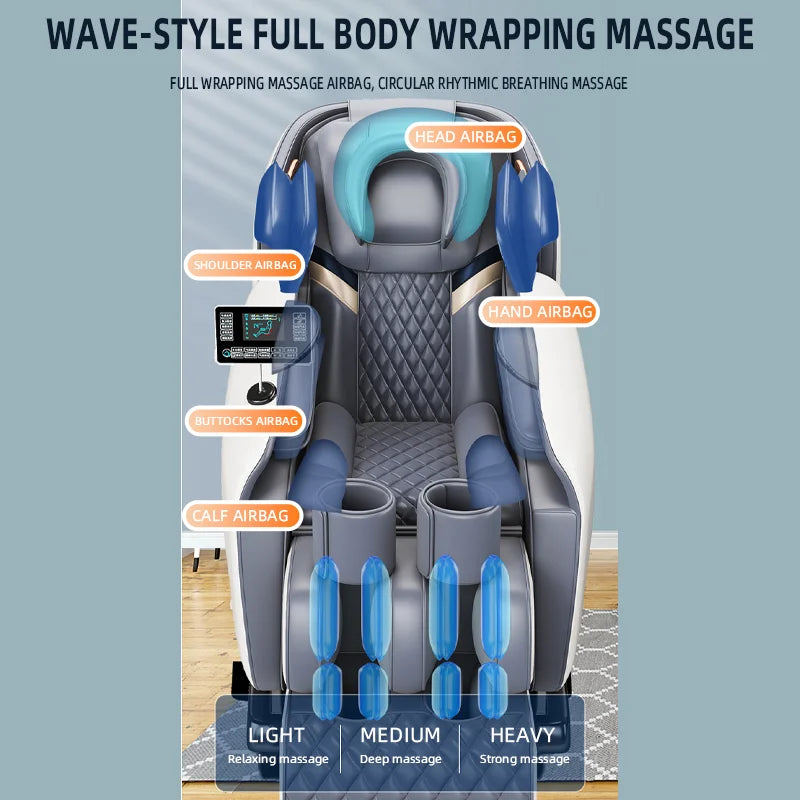 ZenGlide AS-100 – Full-Body Zero Gravity Massage Chair with Bluetooth & Voice Control
