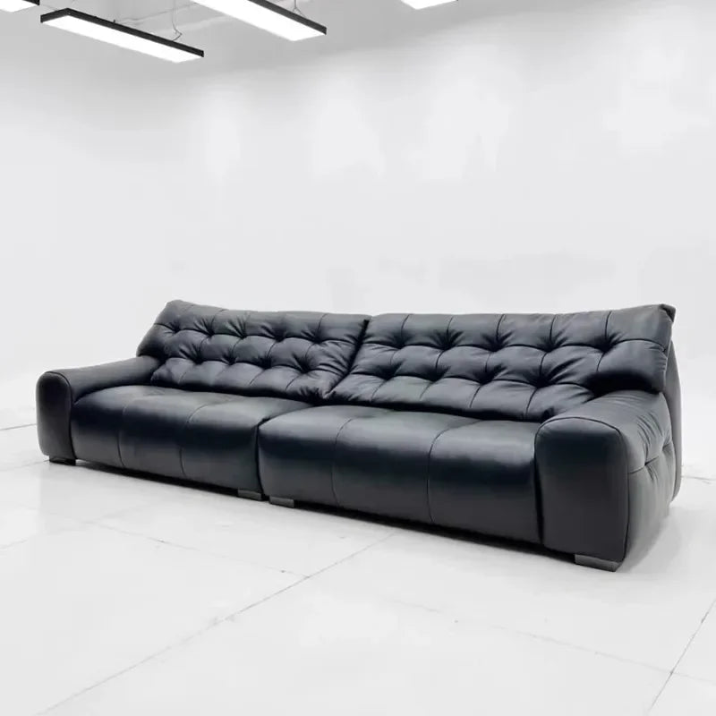 Italian Black Reclining Lounge Sofa – Living Room & Office Massage Sofa Set