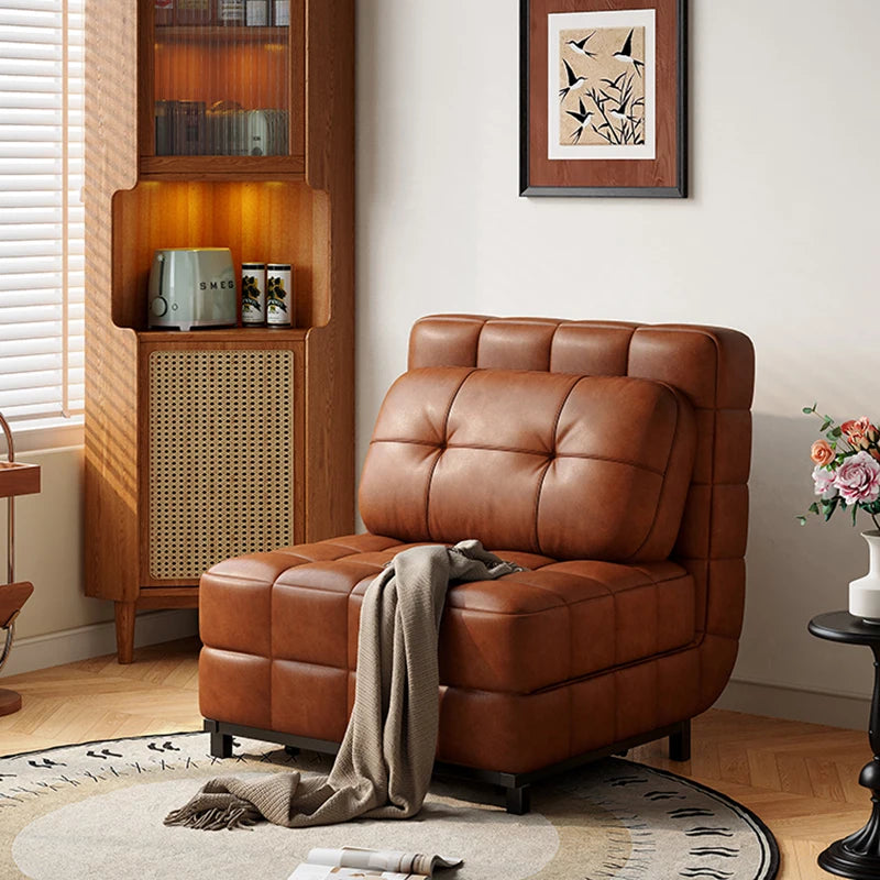 Modern Luxury Leather Sofa Bed – Ergonomic Foldable Convertible Canapé