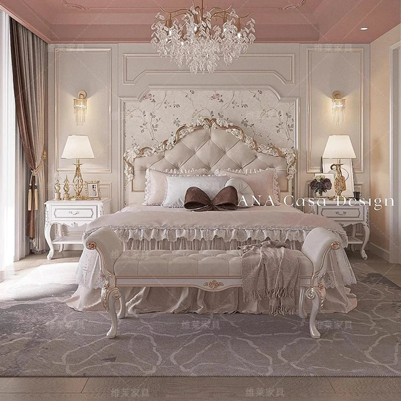 Modern Nordic Luxury Designer Bed – Space-Saving Creative Lounge Style