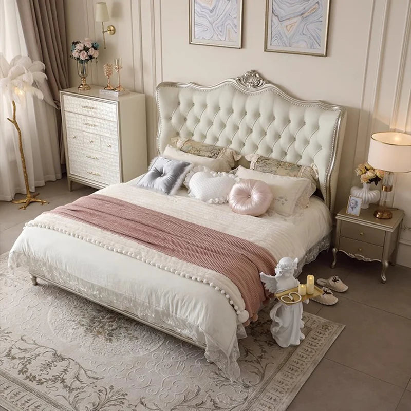 Double Modern Wooden Bed – Space-Saving Comfortable Design