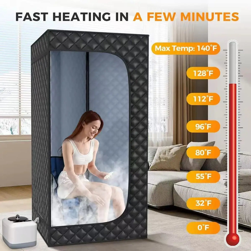 SoloSteam Pro – Full-Body Home Steam Sauna with Remote Control