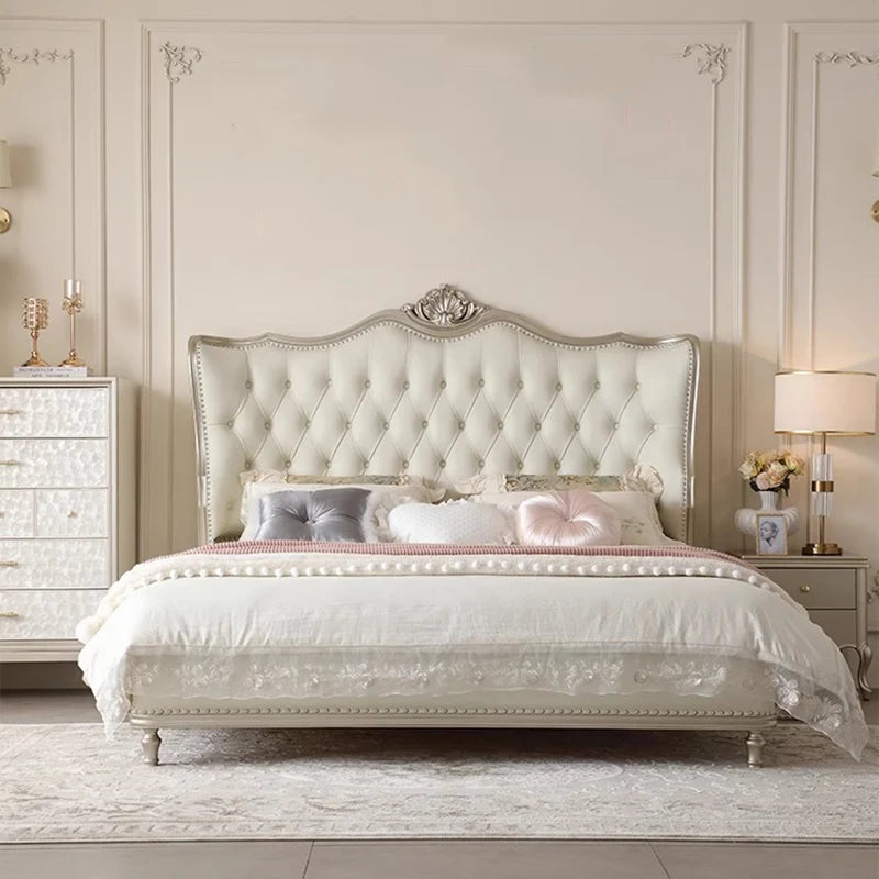 Double Modern Wooden Bed – Space-Saving Comfortable Design