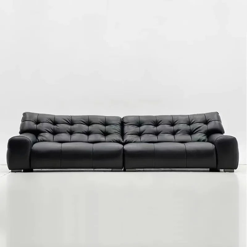Italian Black Reclining Lounge Sofa – Living Room & Office Massage Sofa Set