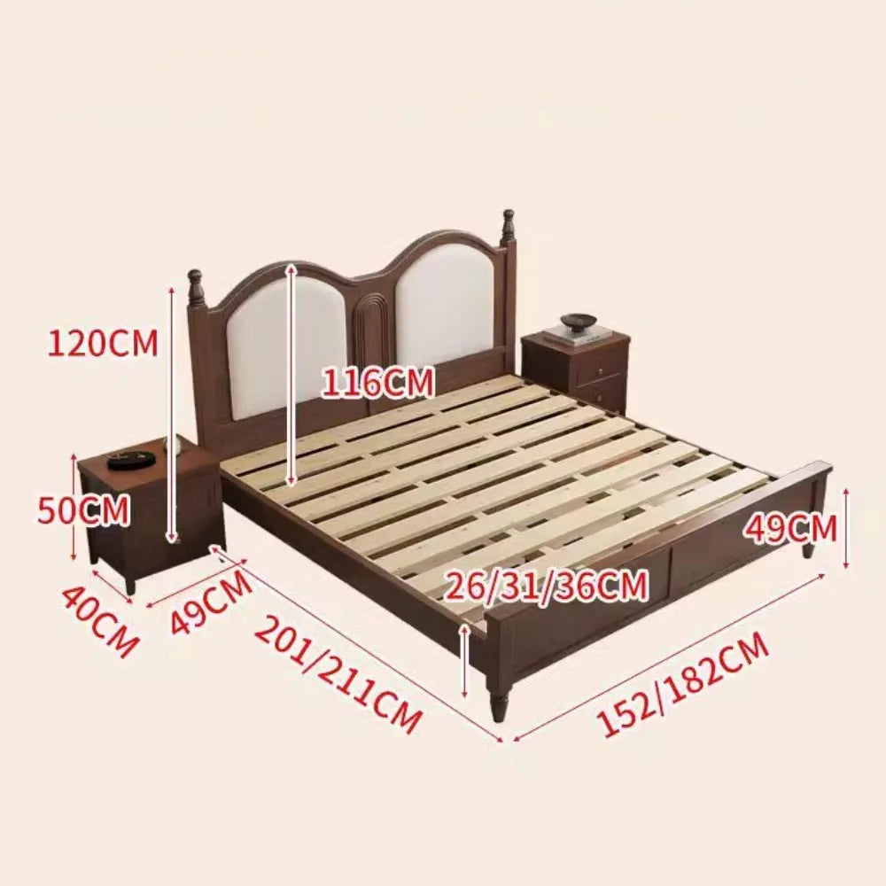 European Modern Storage Bed with Nightstands &amp; Headboard – Luxury Bedroom Furniture