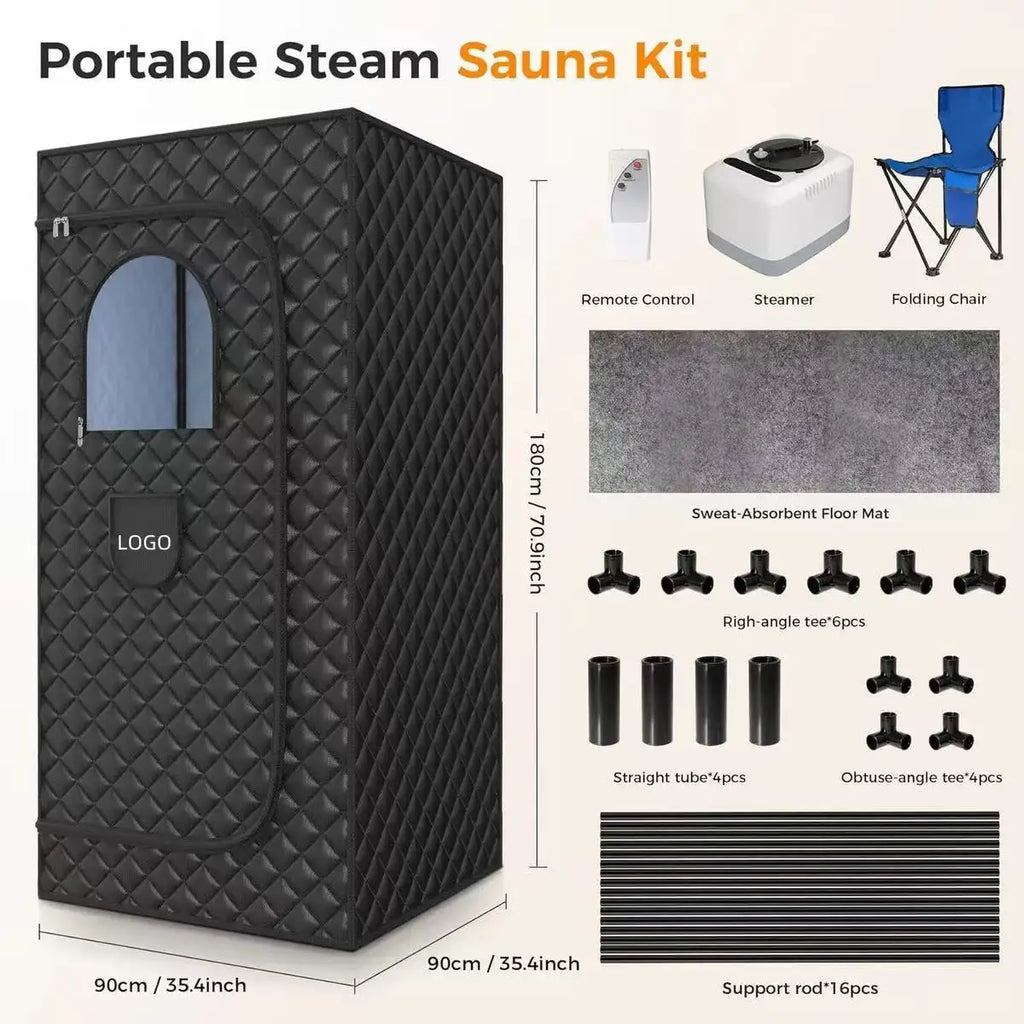 SoloSteam Pro – Full-Body Home Steam Sauna with Remote Control