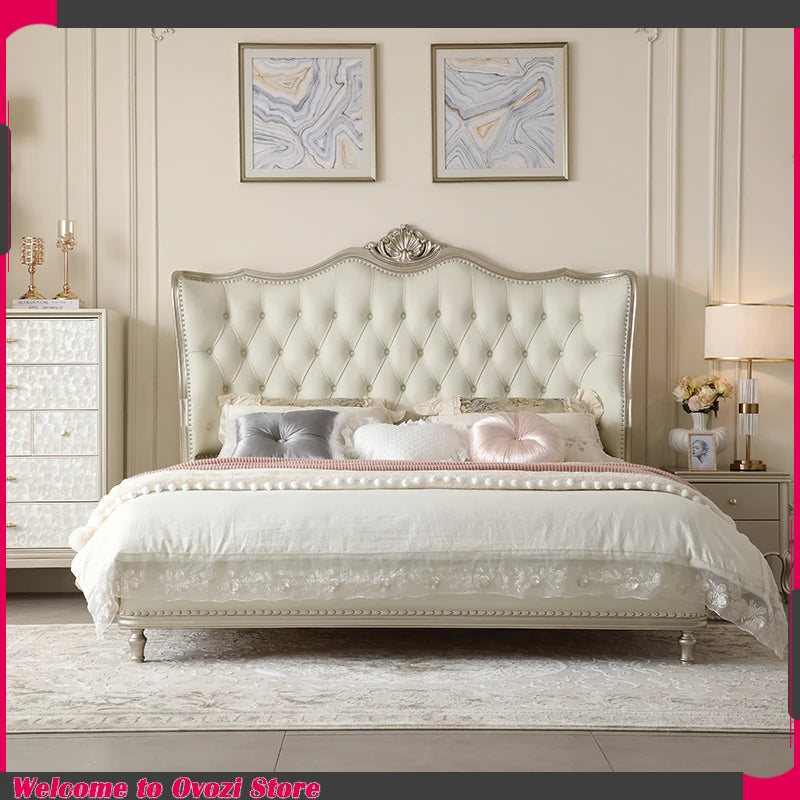 Double Modern Wooden Bed – Space-Saving Comfortable Design