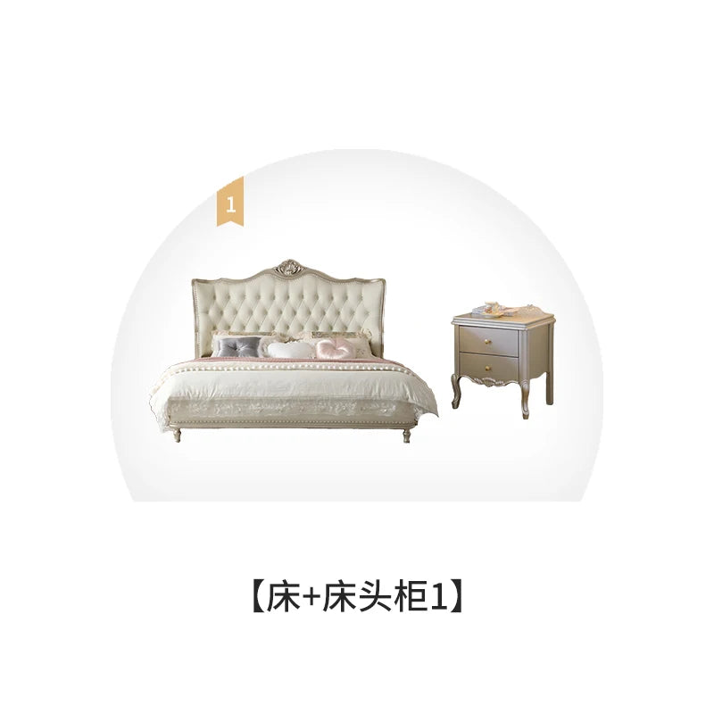 Double Modern Wooden Bed – Space-Saving Comfortable Design