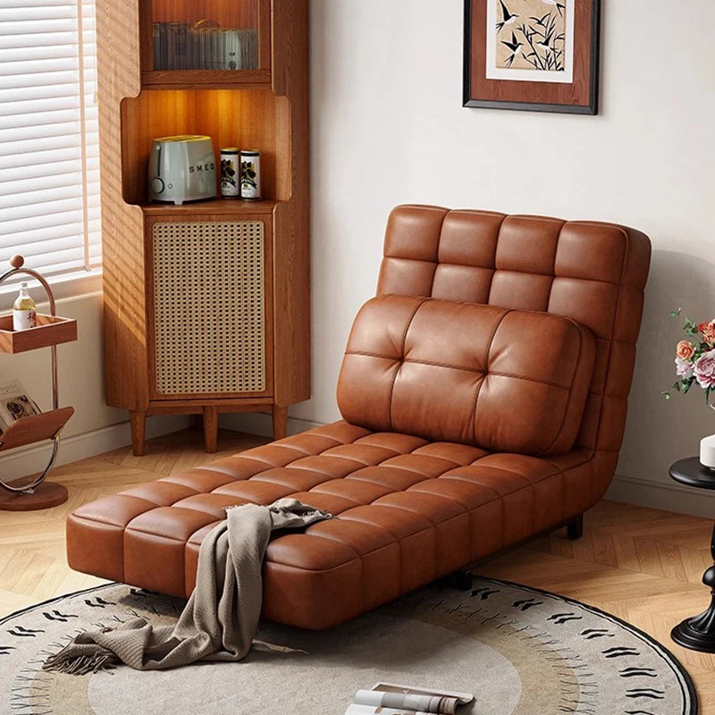 Modern Luxury Leather Sofa Bed – Ergonomic Foldable Convertible Canapé