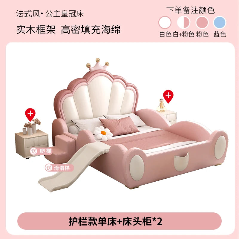 European Luxury Princess Storage Bed – Modern Castle Design