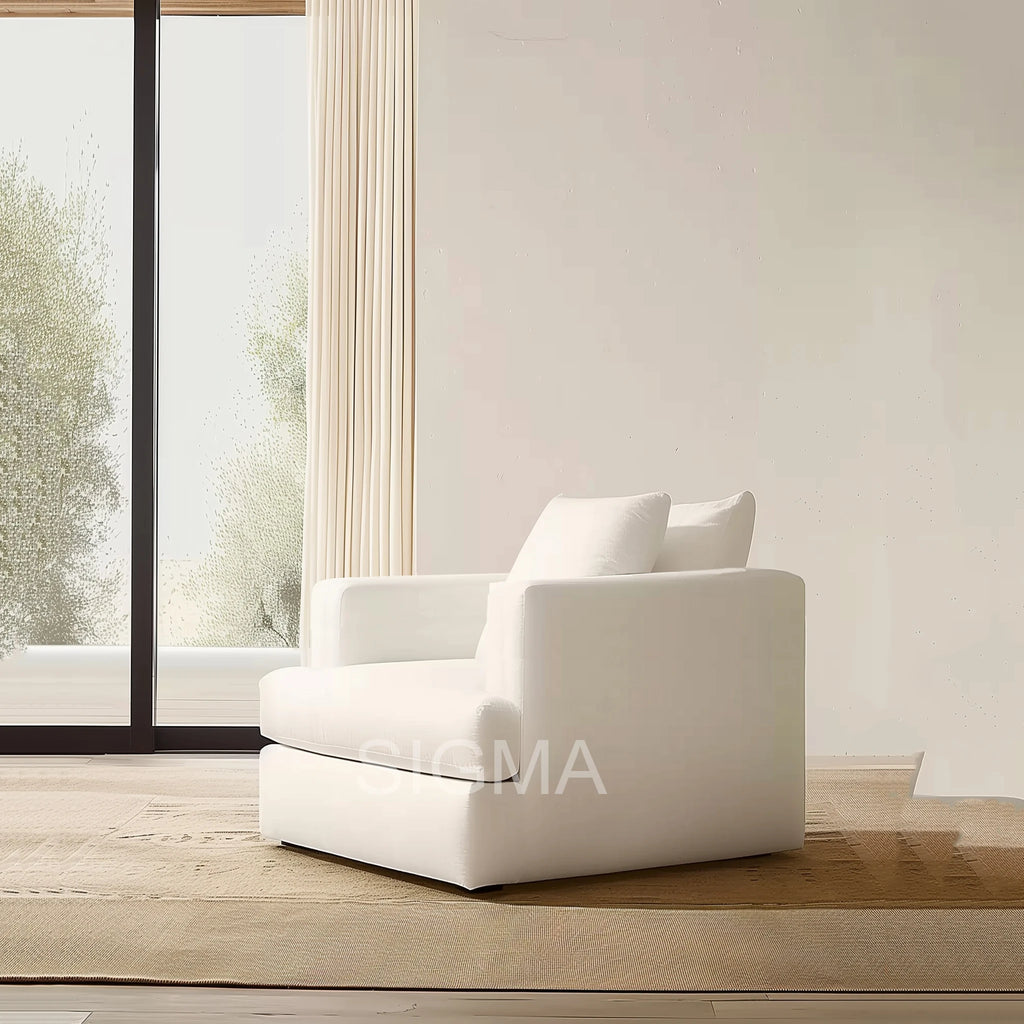 L-Shaped Fabric Sectional Sofa – Modern Living Room Furniture Set