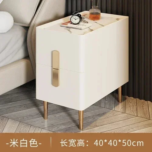 Modular Designer Aesthetic Bed Frame – White Faux Leather