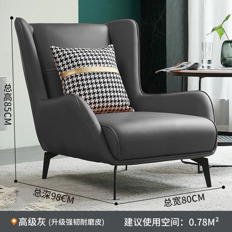 European Modern Leather Sofa – Waterproof Upholstered Living Room Furniture