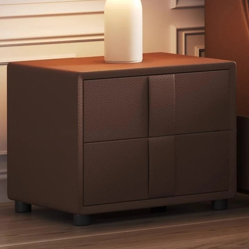 Modern Suspended Leather Platform Bed – King Size