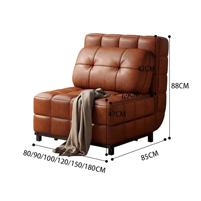 Modern Luxury Leather Sofa Bed – Ergonomic Foldable Convertible Canapé