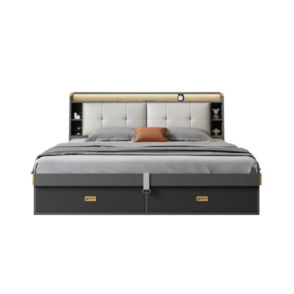 AquaDream Minimalist Bed – Waterproof Modern Headboards & Nightstands for Kids and Matrimonial Bedrooms