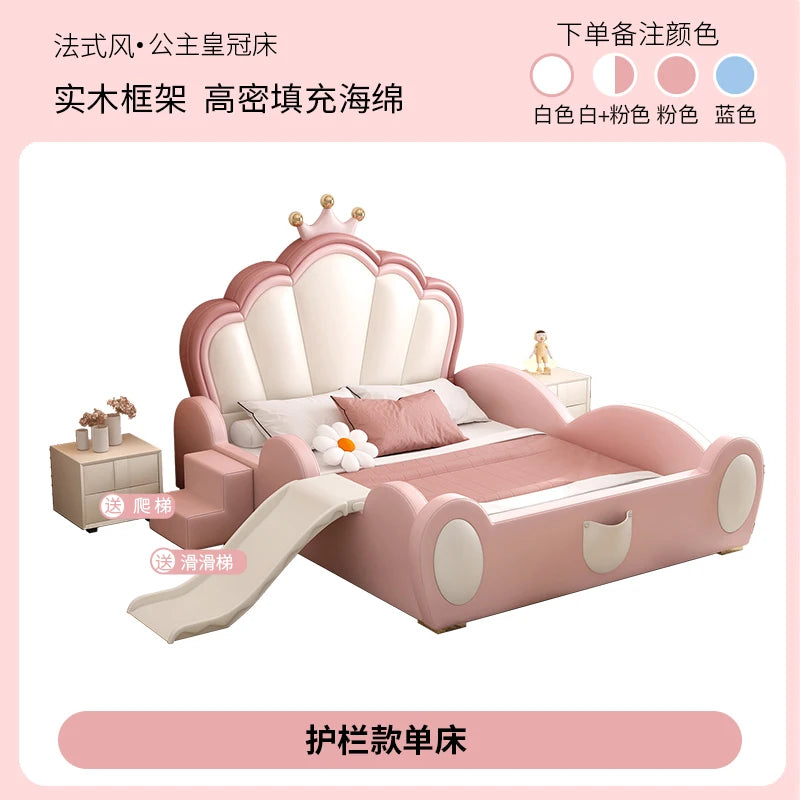 European Luxury Princess Storage Bed – Modern Castle Design