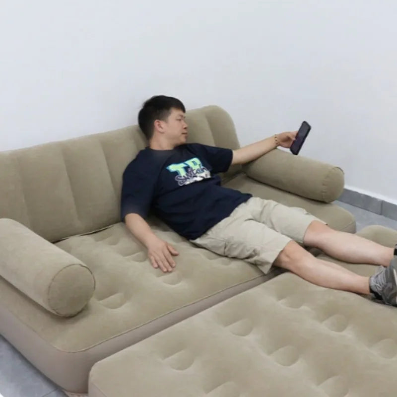Portable Inflatable Camping Sofa – Thickened Comfortable Outdoor Bed