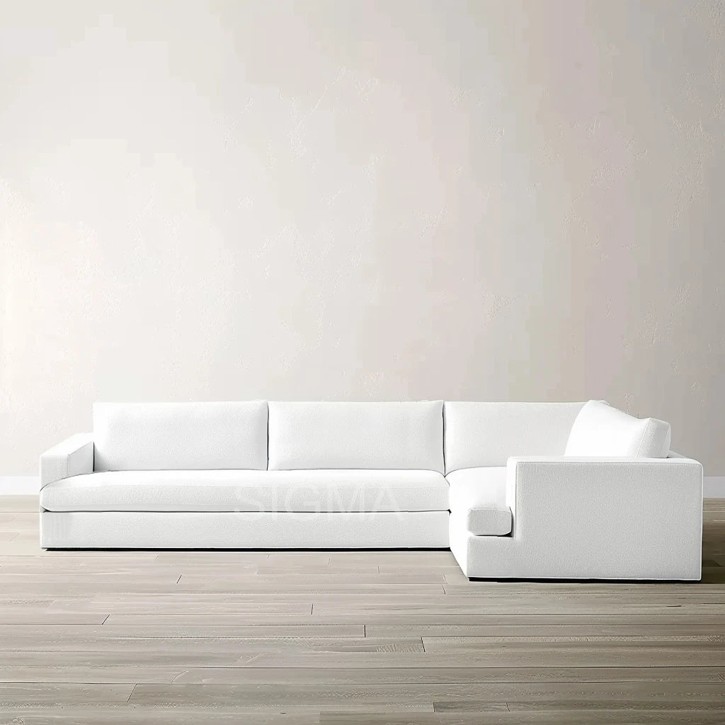 L-Shaped Fabric Sectional Sofa – Modern Living Room Furniture Set