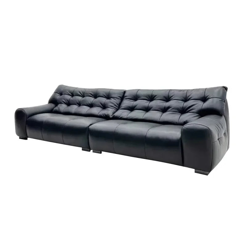 Italian Black Reclining Lounge Sofa – Living Room & Office Massage Sofa Set