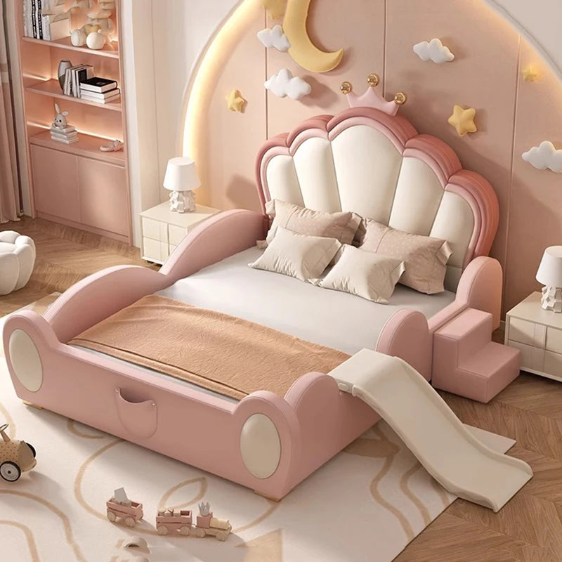 European Luxury Princess Storage Bed – Modern Castle Design