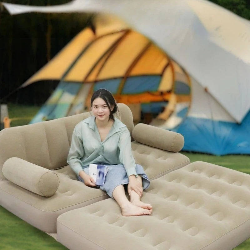 Portable Inflatable Camping Sofa – Thickened Comfortable Outdoor Bed