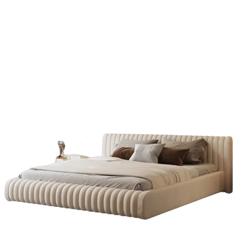 Nordic Designer Double Bed – Full Size Wooden Storage Bed