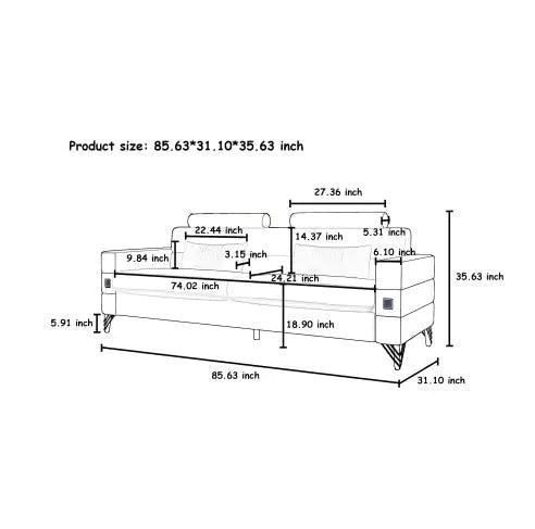 FX-P15-WBsofa Elegant White Imitation Wool Circle Fabric Sofa With Adjustable Headrests - Contemporary 3-Seat Couch With Gold Legs, Perfect For Living Room And Office DecorTEMU Suitable