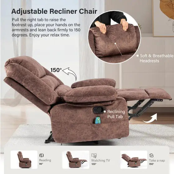 Brown Massage Lounger Sofa