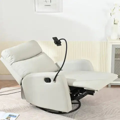 Modern Small Rocking Chair – Swivel Recliner for Bedroom & Living Room Comfort